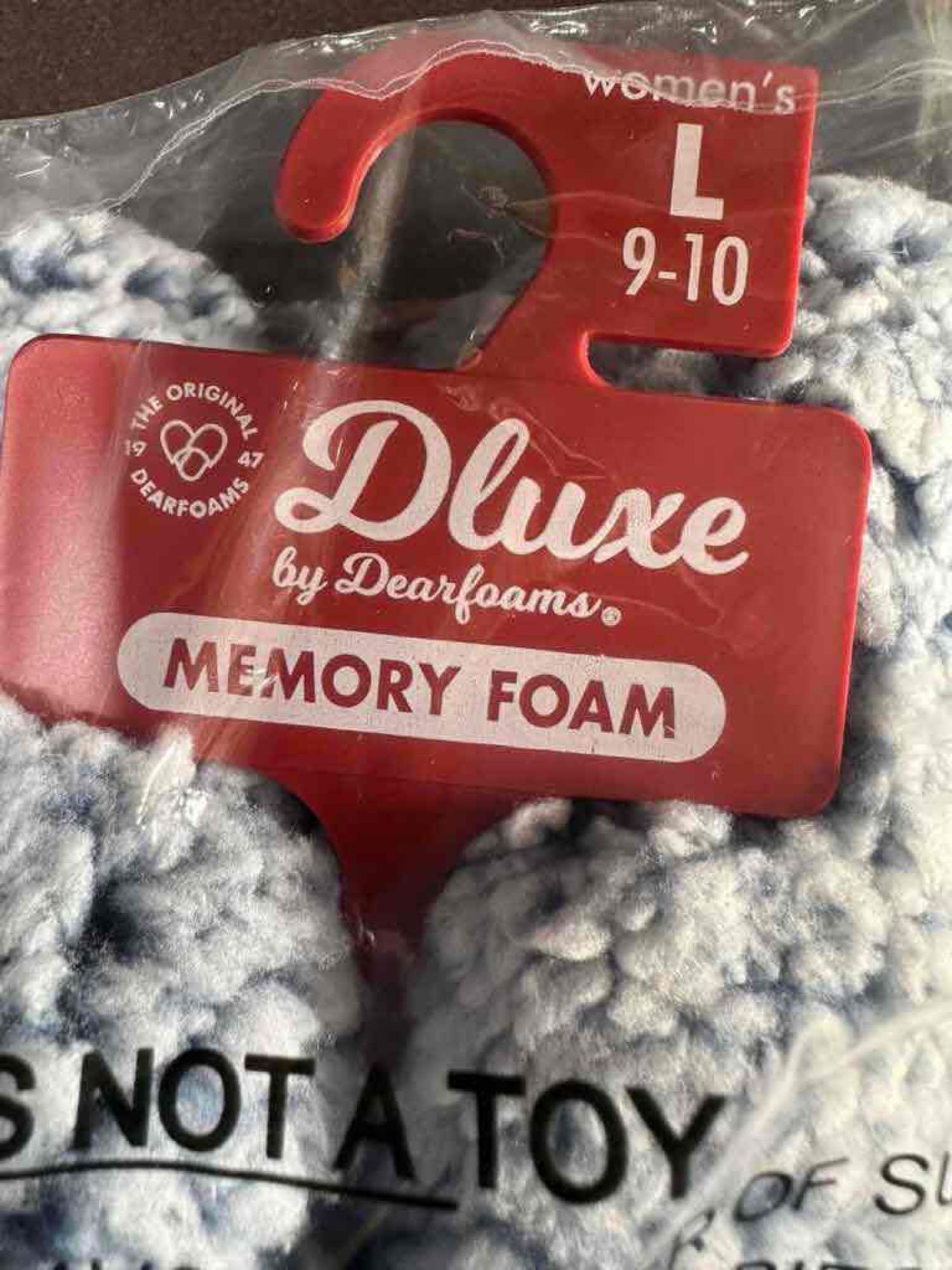 TARGET Dluxe by dearfoams Women's Vera Tipped Teddy Scuff Slippers Size L 9-10