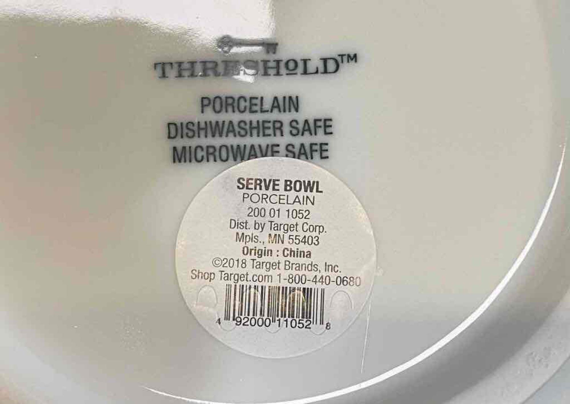 TARGET Porcelain Serving Bowl 180oz White - Threshold