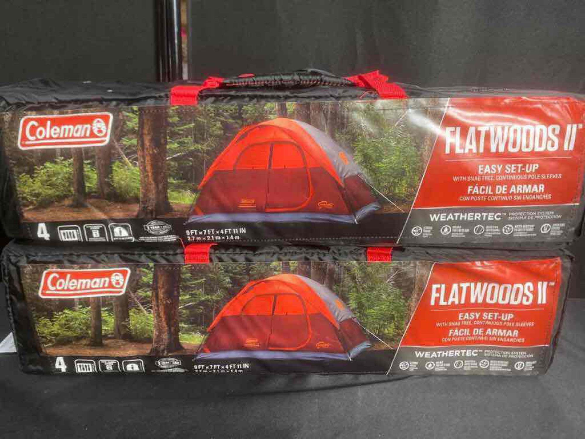 Coleman Flatwoods II 4 Person Tent - Red
