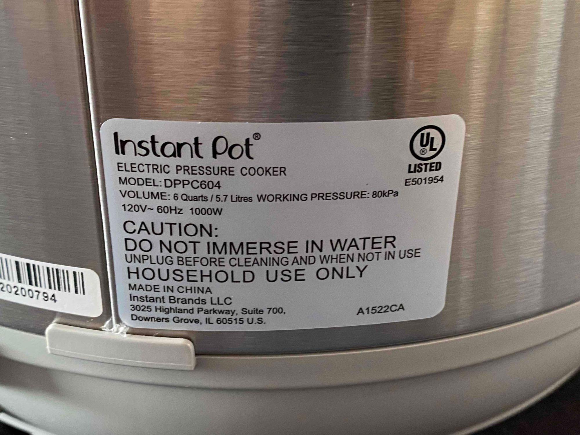 Instant Pot 6-Quart Whisper Quiet 9-in-1 Electric Pressure Cooker