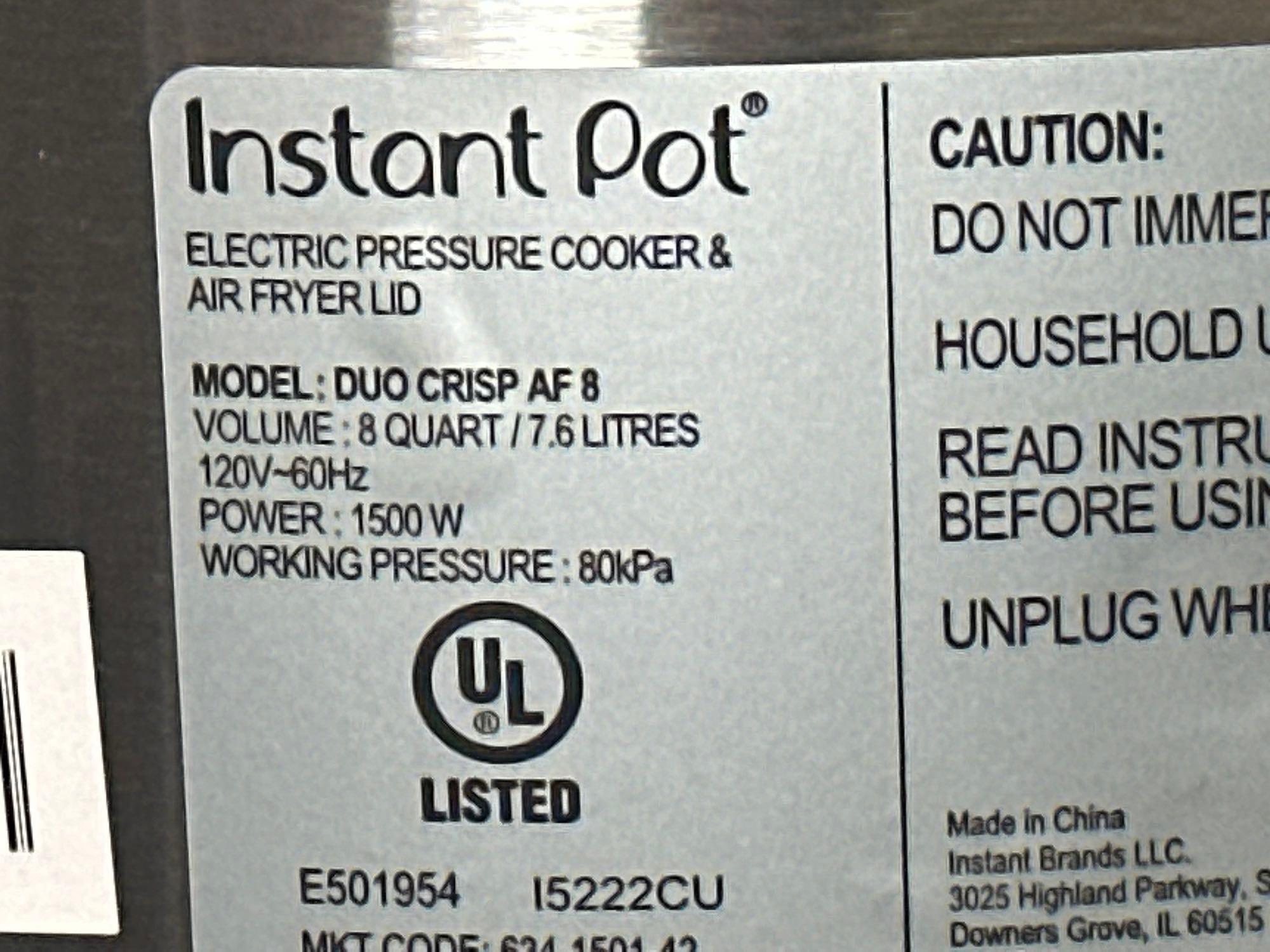 Instant Pot Multi Cooker & Air Fryer