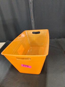 Mainstays Rectangular Beverage Plastic Tub, Orange