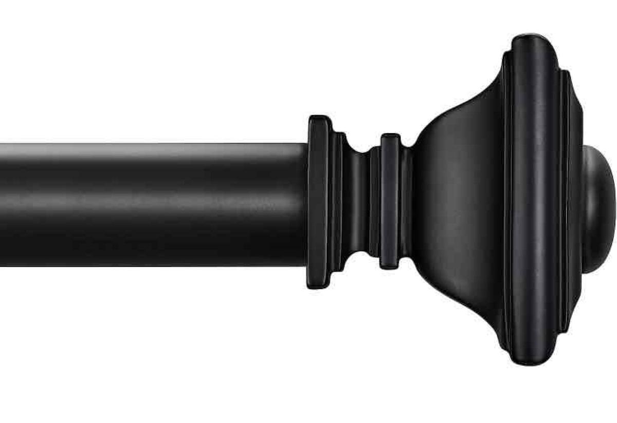 BRIOFOX Black Adjustable Curtain Rod