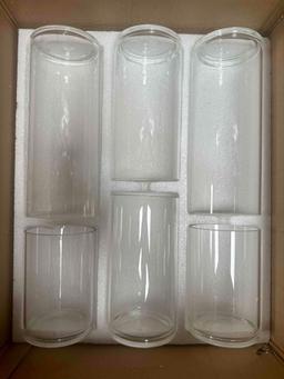 12 Pcs Glass Cylinder Vases for Centerpieces Clear Glass Vase Multi Use Glass Cylinder Floating