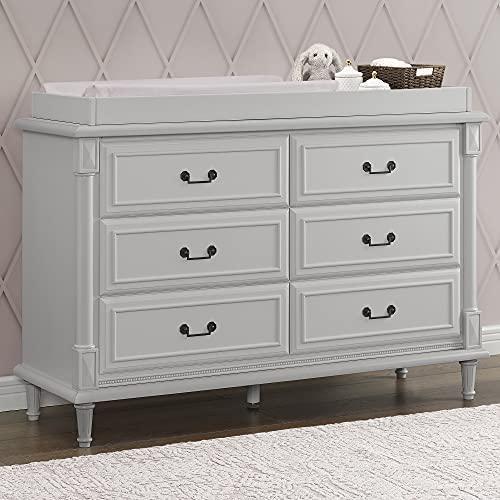 Simmons Kids Juliette 6 Drawer Dresser with Changing Top, Moonstruck Grey, #W347060-1351