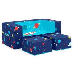Delta Children Foam Convert Sofa Play Set Space, Blue
