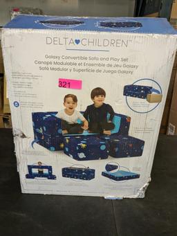 Delta Children Foam Convert Sofa Play Set Space, Blue