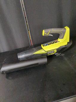 RYOBI ONE+ 18V 100 MPH 280 CFM Variable-Speed Jet Fan Leaf Blower with 4.0 Ah Battery & Charger
