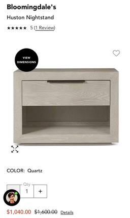 Bloomingdale's Huston Nightstand