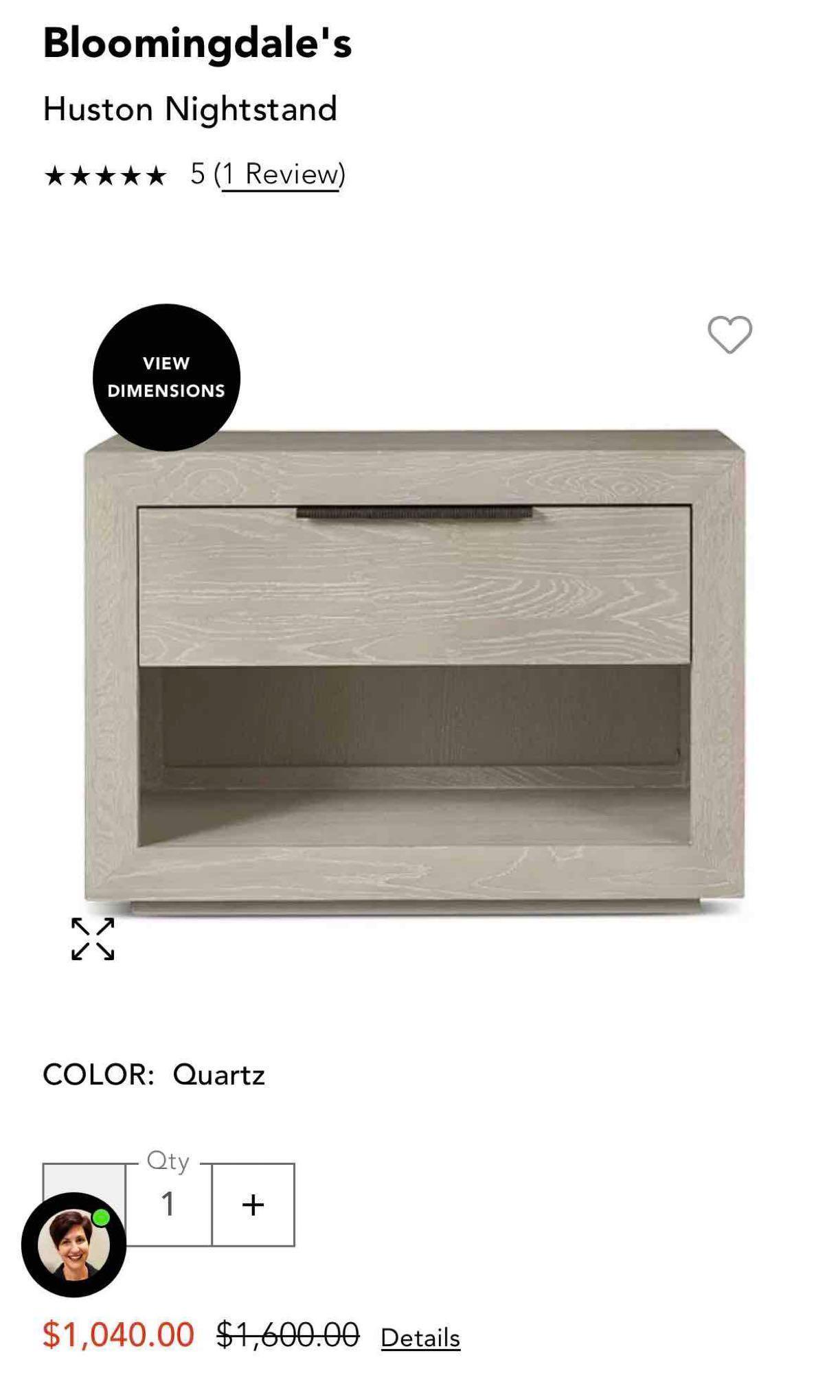 Bloomingdale's Huston Nightstand