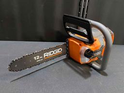 RIDGID 18V Brushless 12 in. Electric Chainsaw (Tool Only)