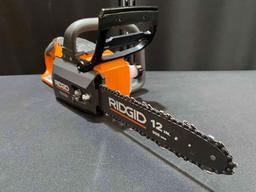 RIDGID 18V Brushless 12 in. Electric Chainsaw (Tool Only)