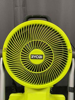 RYOBI ONE+ 18V Cordless Hybrid WHISPER SERIES 12 in. Misting Air Cannon Fan Kit