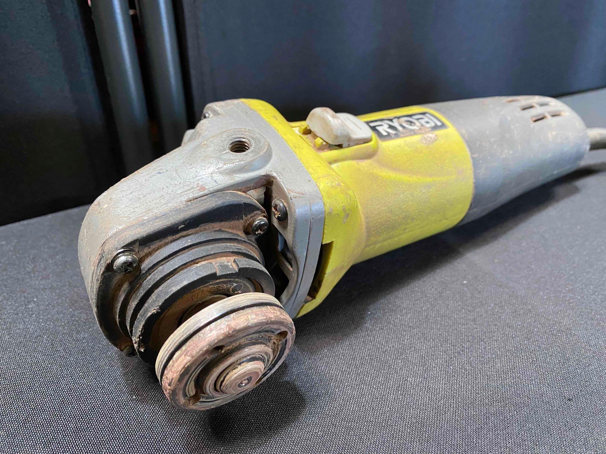RYOBI 4-1/2? Barrel Grip Angle Grinder
