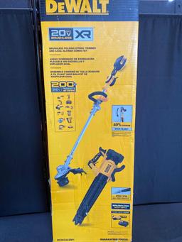DEWALT 20V MAX XR BRUSHLESS FOLDING STRING TRIMMER AND AXIAL BLOWER COMBO KIT