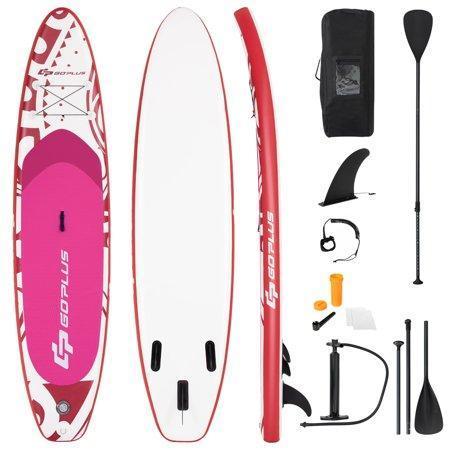 Goplus 10.5ft Inflatable Stand up Paddle Board W/ Carrying Bag & Aluminum Paddle