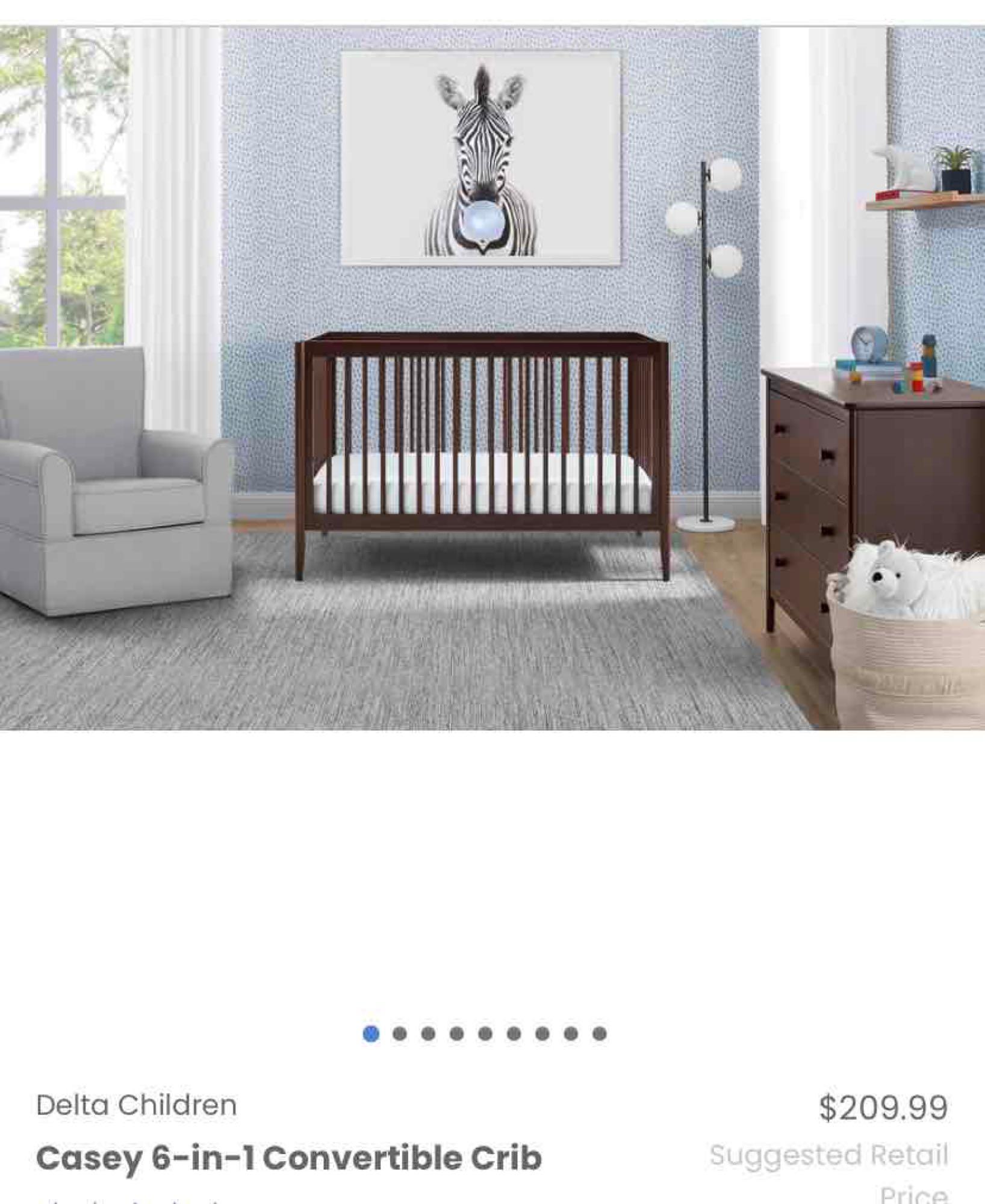 Delta Children Casey 6-in-1 Convertible Crib