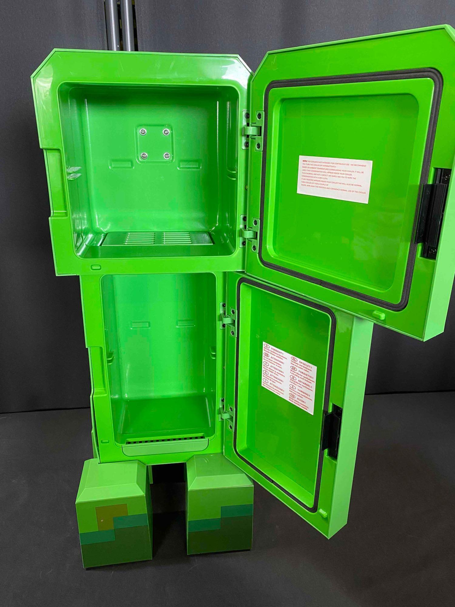 Minecraft Green Creeper Body 12 Can Mini Fridge