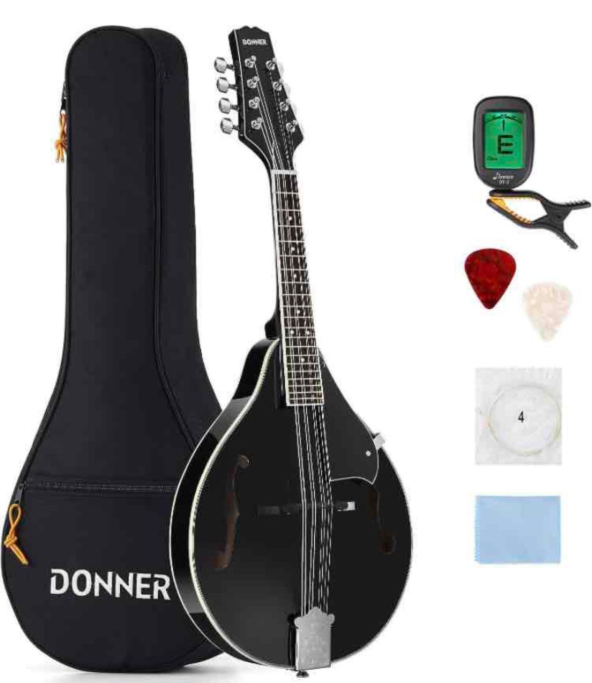 Donner A Style Mandolin Instrument Black