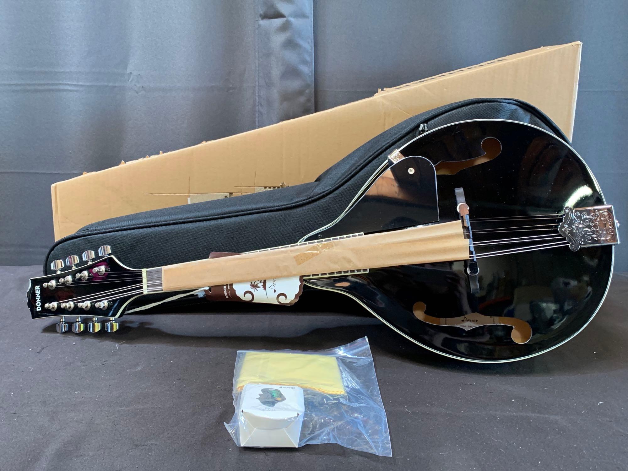 Donner A Style Mandolin Instrument Black