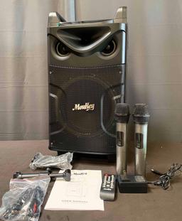Moukey Karaoke Machine, PA System Woofer, Portable Bluetooth Speaker