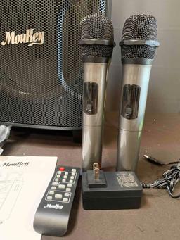 Moukey Karaoke Machine, PA System Woofer, Portable Bluetooth Speaker