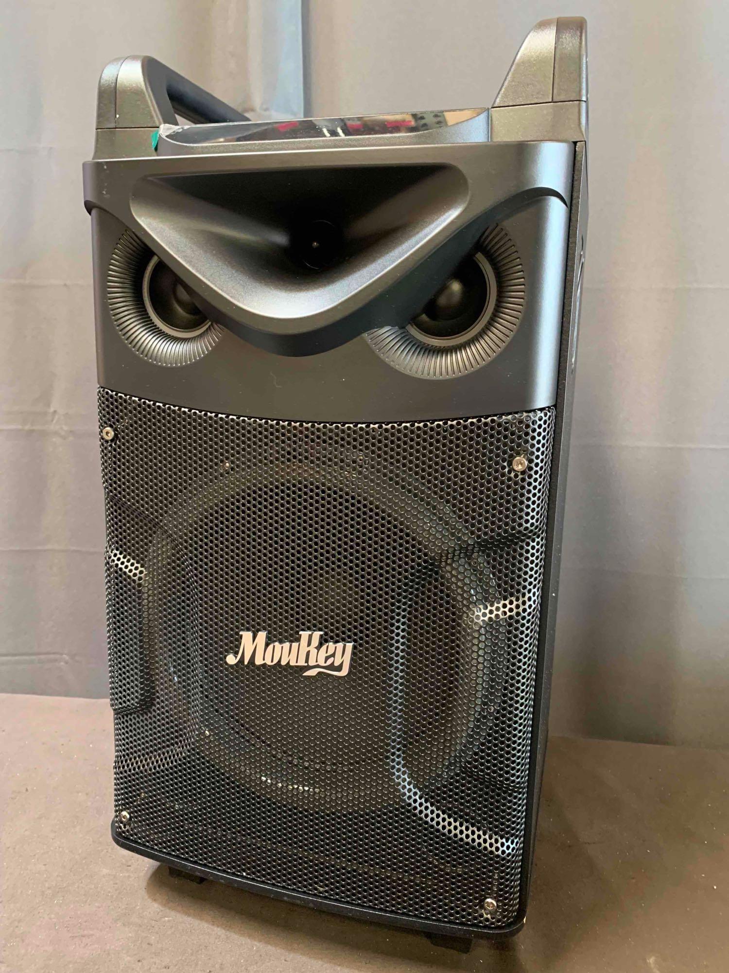 Moukey Karaoke Machine, PA System Woofer, Portable Bluetooth Speaker