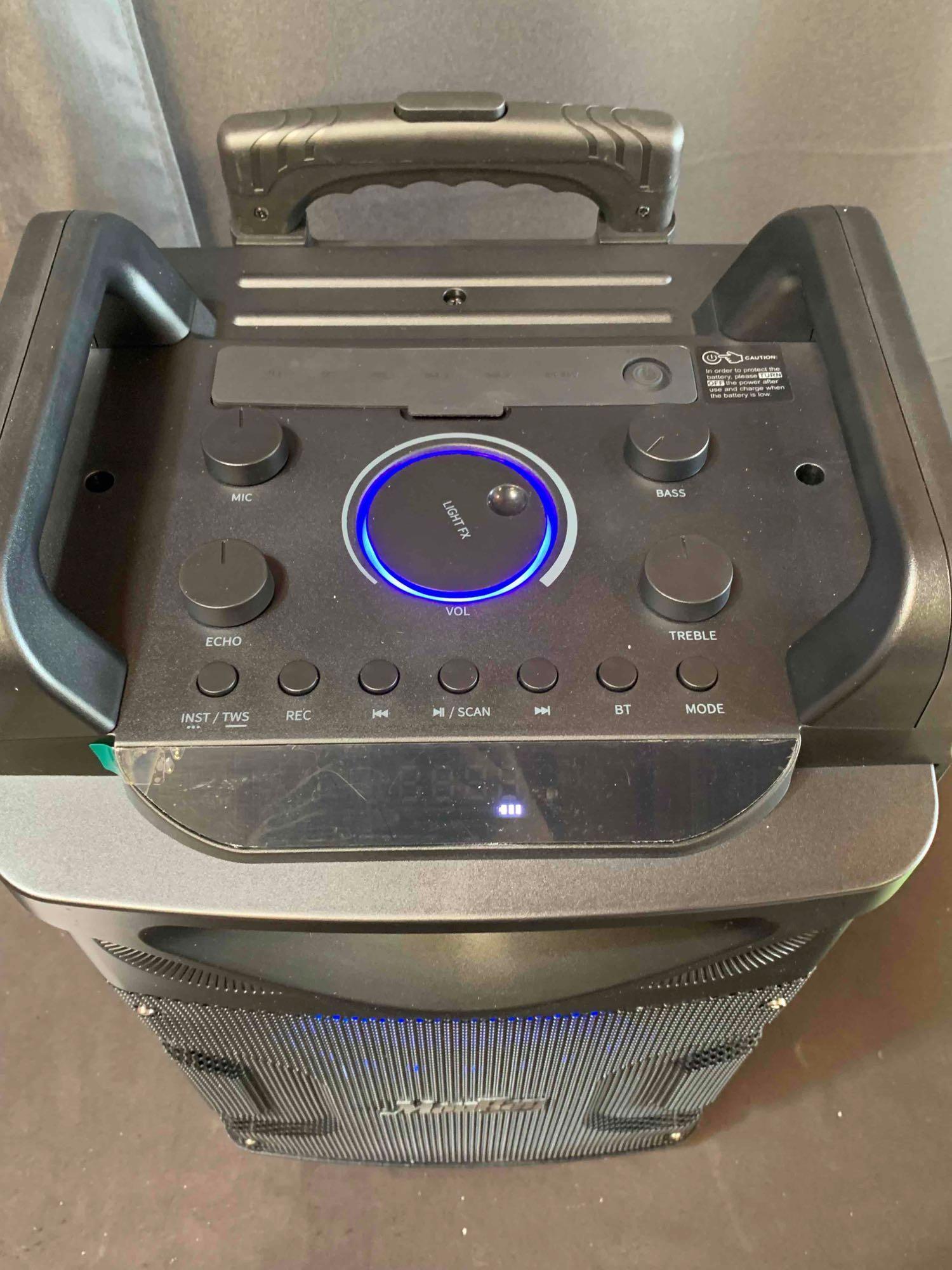 Moukey Karaoke Machine, PA System Woofer, Portable Bluetooth Speaker