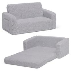 Cozee Flipout Convertible Sherpa Sofa, One Size, Gray
