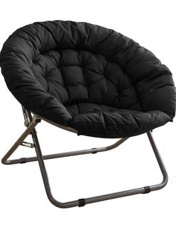 Urban Shop Canvas Oversized Polycanvas Saucer Chair, Grey