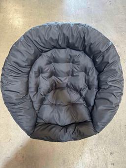 Urban Shop Canvas Oversized Polycanvas Saucer Chair, Grey