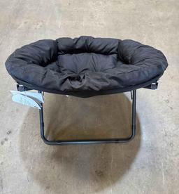 Urban Shop Canvas Oversized Polycanvas Saucer Chair, Grey