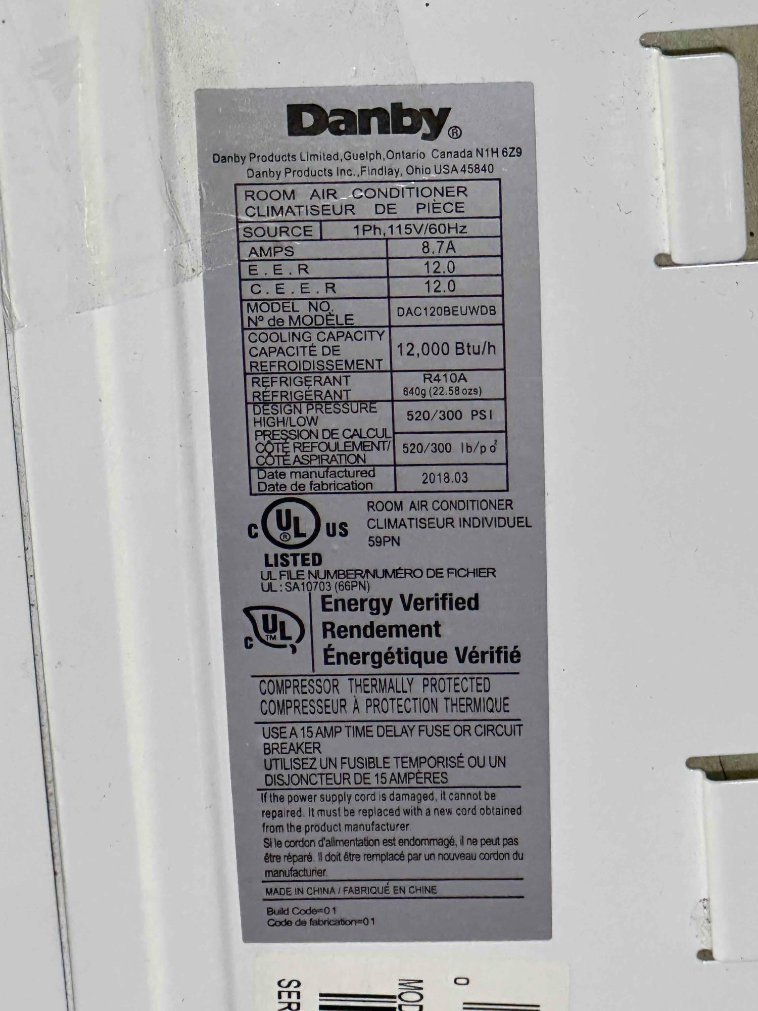 Danby 12000 BTU Window Air Conditioner