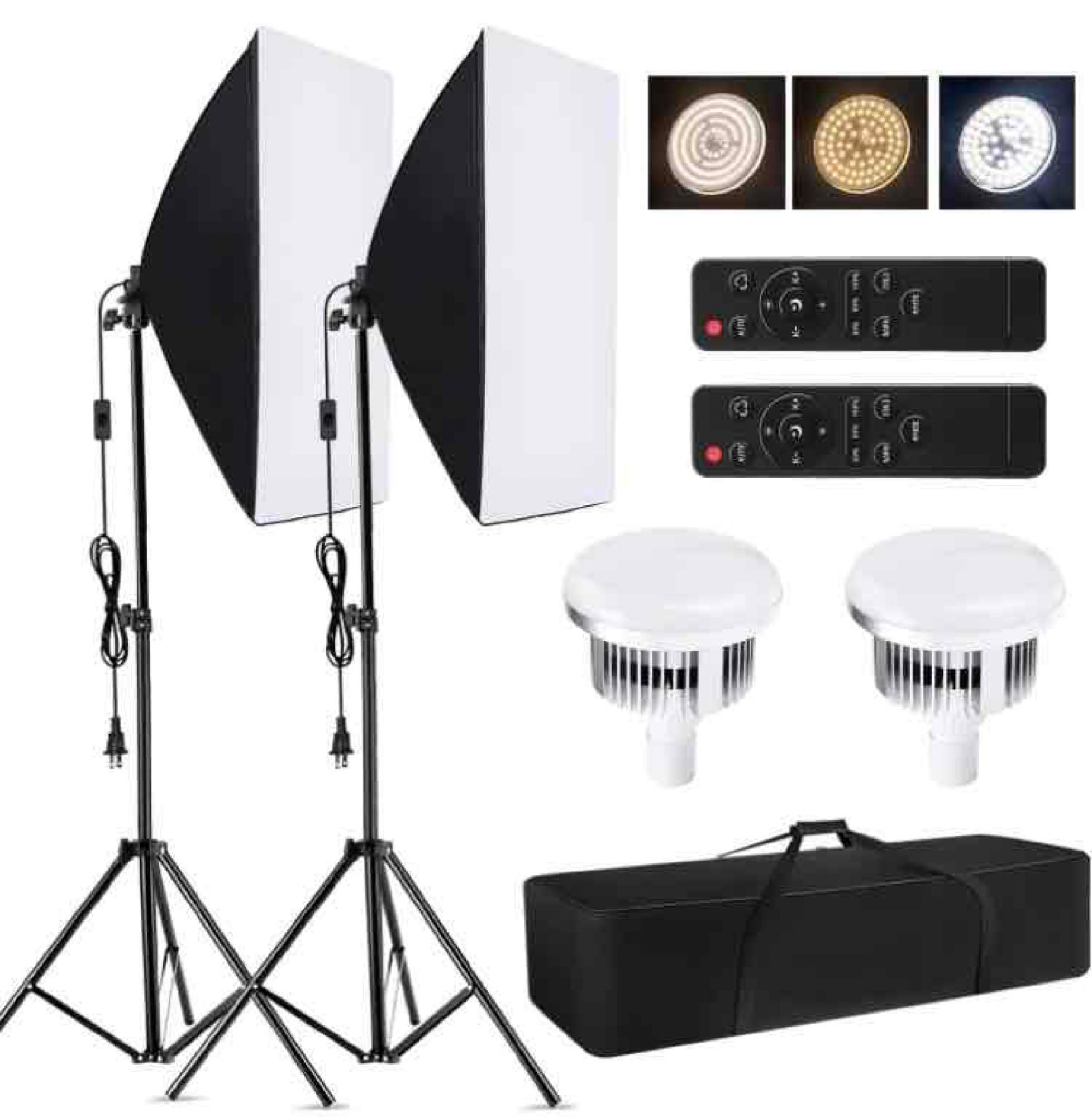 Mount Dog Andoer Studio Photography Light kit Softbox Lighting