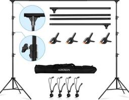 ADOSON Backdrop Stand, 8.5 x 10ft Adjustable Photo Backdrop Stand for Parties & Studio Photography