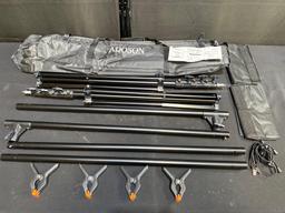 ADOSON Backdrop Stand, 8.5 x 10ft Adjustable Photo Backdrop Stand for Parties & Studio Photography