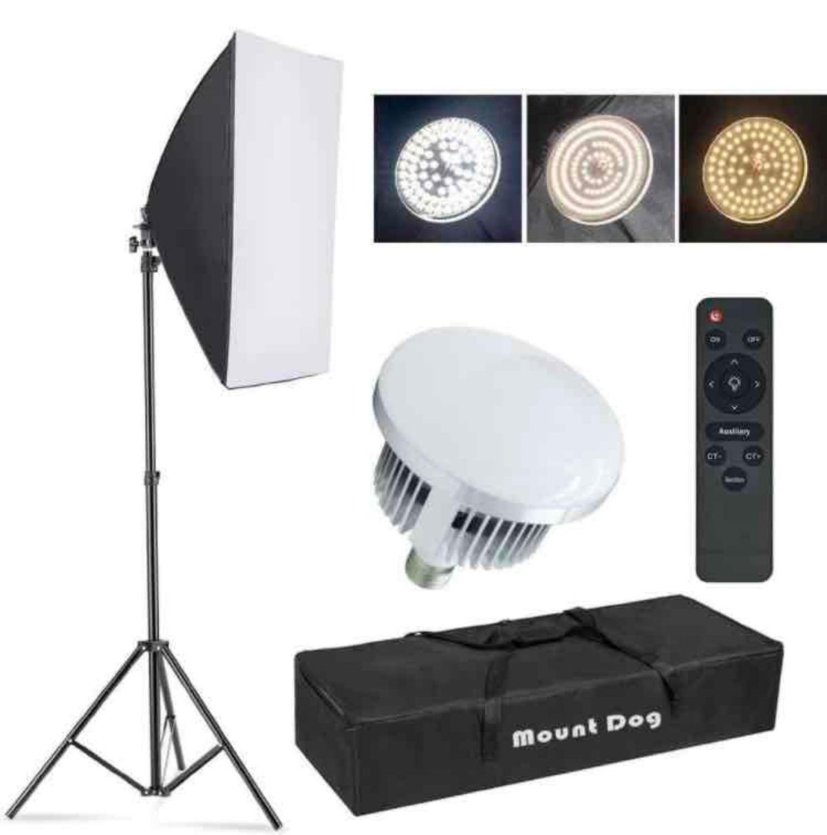 MountDog Softbox Lighting Kit, Photography Studio Light with 19.7"X27.5" Reflector
