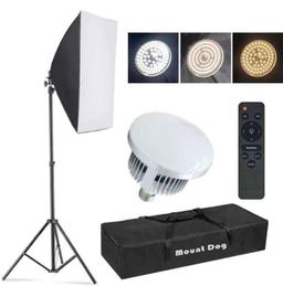MountDog Softbox Lighting Kit, Photography Studio Light with 19.7"X27.5" Reflector