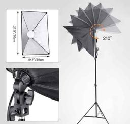 MountDog Softbox Lighting Kit, Photography Studio Light with 19.7"X27.5" Reflector