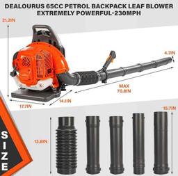 HTK Gas Powered Backpack Leaf Blower