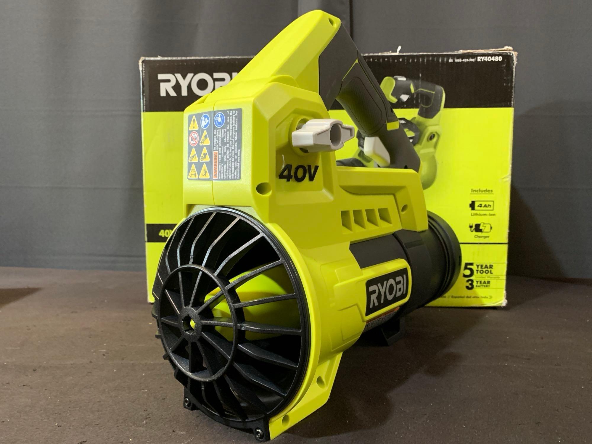 RYOBI Cordless Battery Variable-Speed Jet Fan Leaf Blower