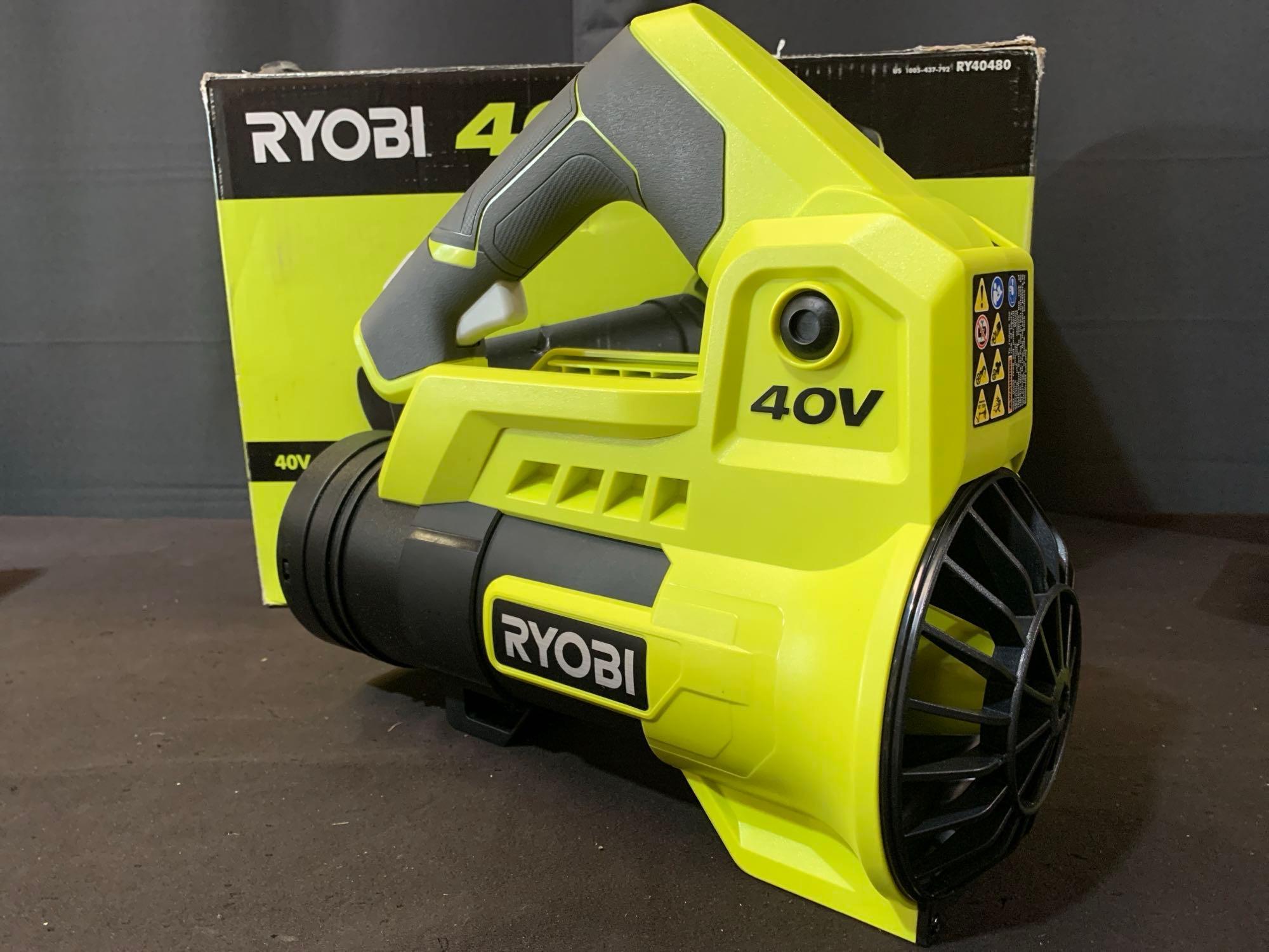 RYOBI Cordless Battery Variable-Speed Jet Fan Leaf Blower