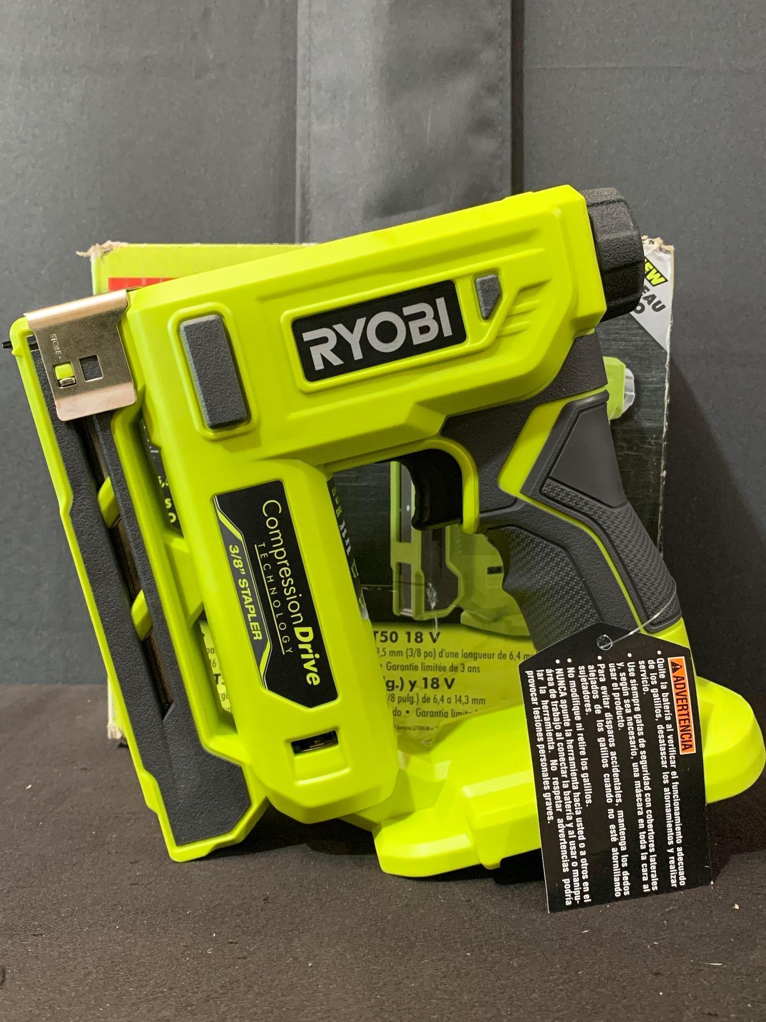 RYOBI ONE+ 18V Compression Drive Cordless 3/8 in. Crown Stapler
