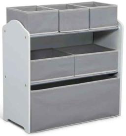 Delta Children 4 Piece Room Solution 6 Bin Design & Store Organizer, 2 Chair & Table Set