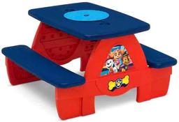Delta Children PAW Patrol 4 Seat Activity Picnic Table with LEGO Compatible Tabletop