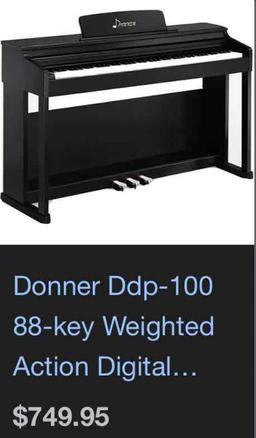 Donner DDP-100 88-Key Weighted Action Digital Piano