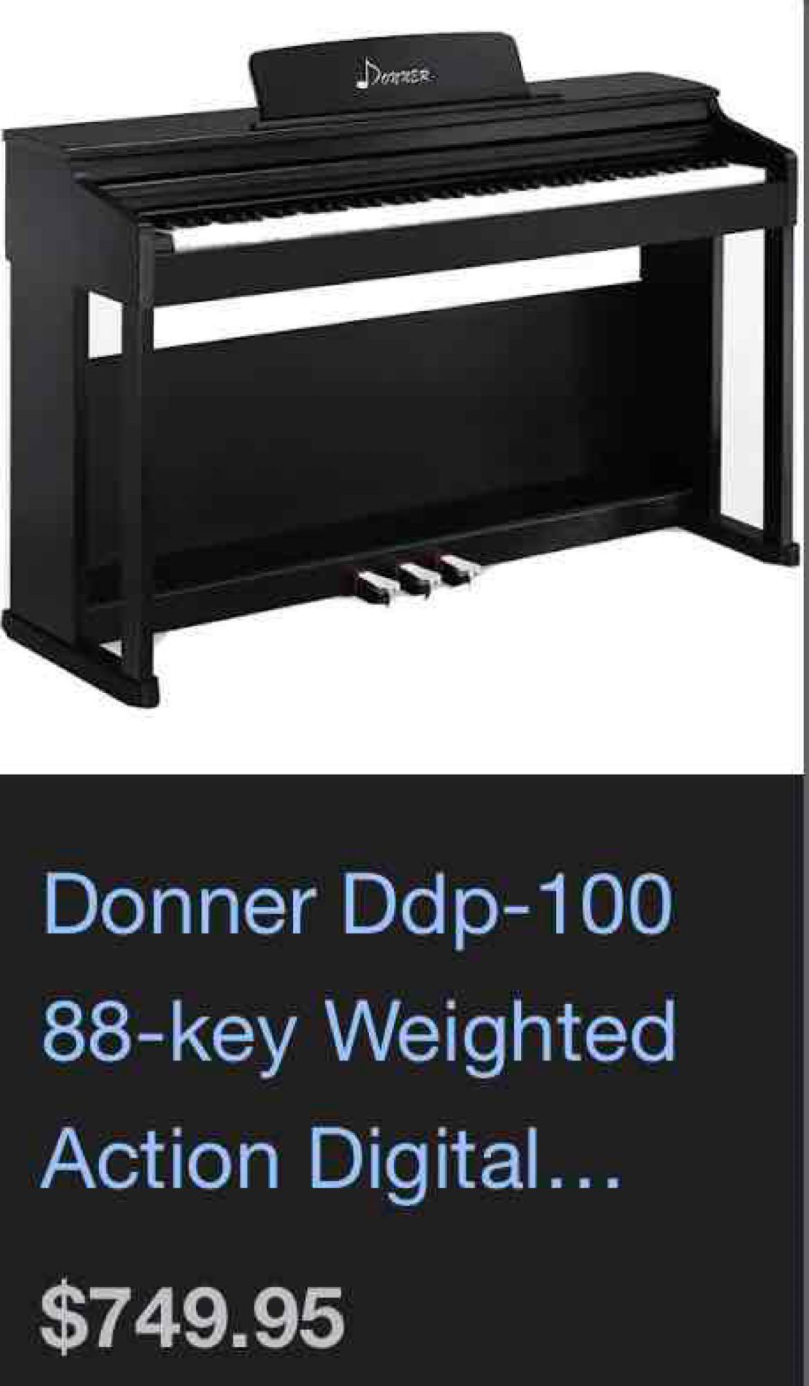 Donner DDP-100 88-Key Weighted Action Digital Piano