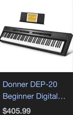 Donner DEP-20 Beginner Digital Piano 88 Key Full Size