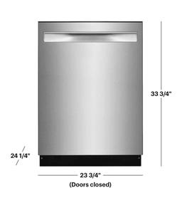 Frigidaire - Gallery 24" Top Control Built-In Dishwasher with Stainless Steel Tub, 49 dba -