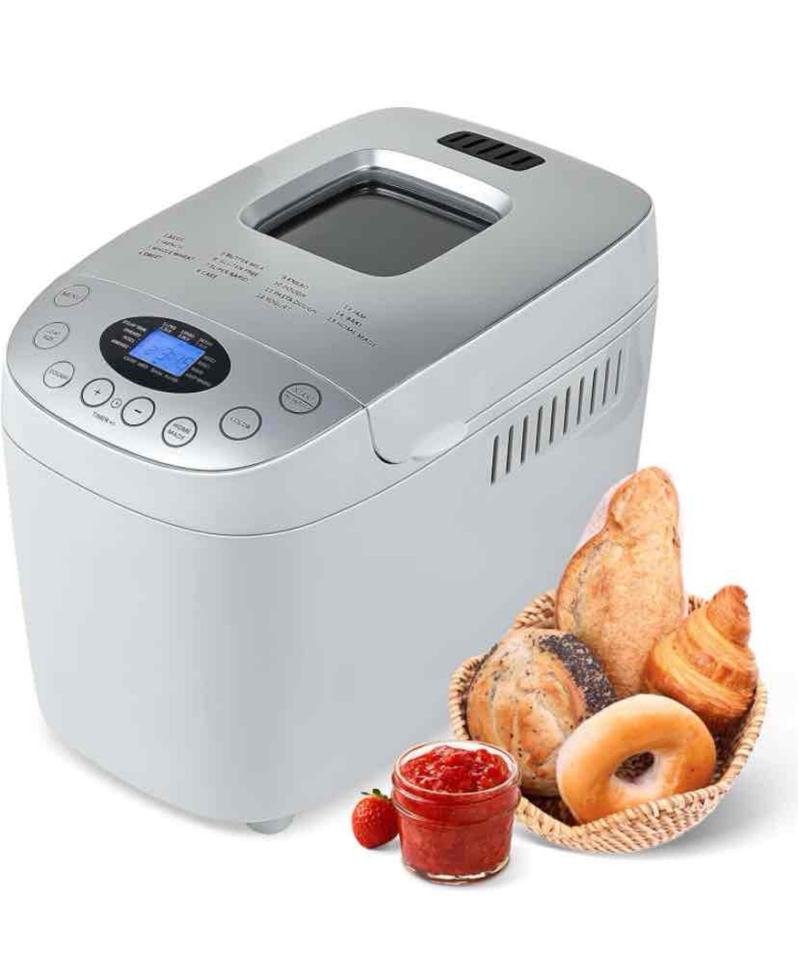 3.5LB Bread Maker Machine 15-in-1 Automatic Bread Machine with Dual Kneading Paddles Breadmaker with